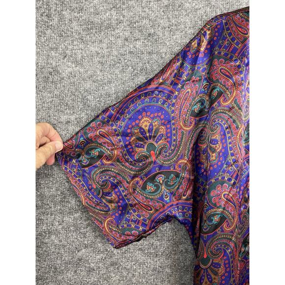 1990s Y2K Frederick's of Hollywood Silk Kimono Style Robe, Hong Kong, Size M - Picture 5 of 8